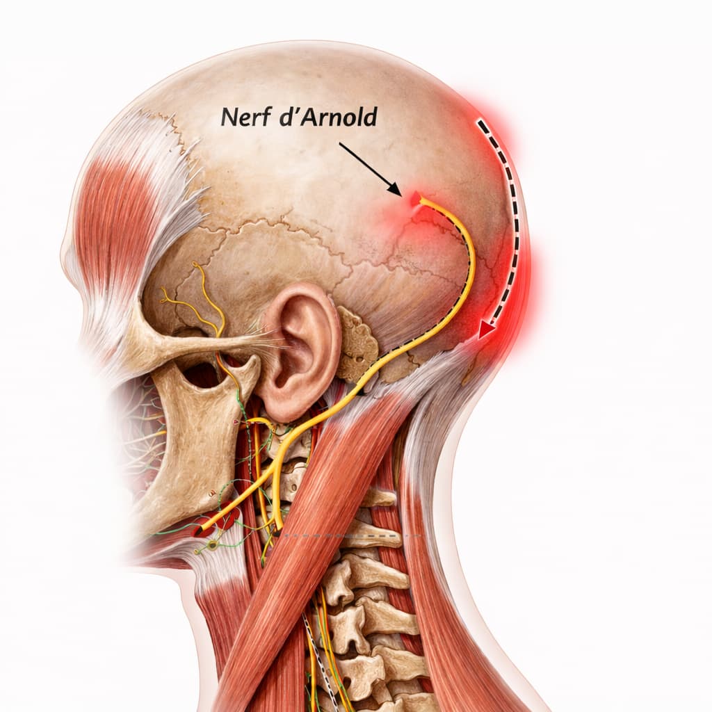 schschema d'anatomie du nerf d'arnold